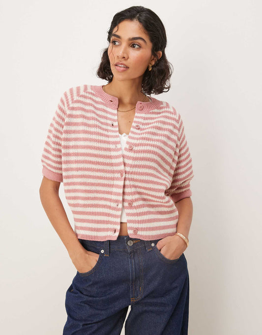 Knitted Cardigan With Raglan Sleeve