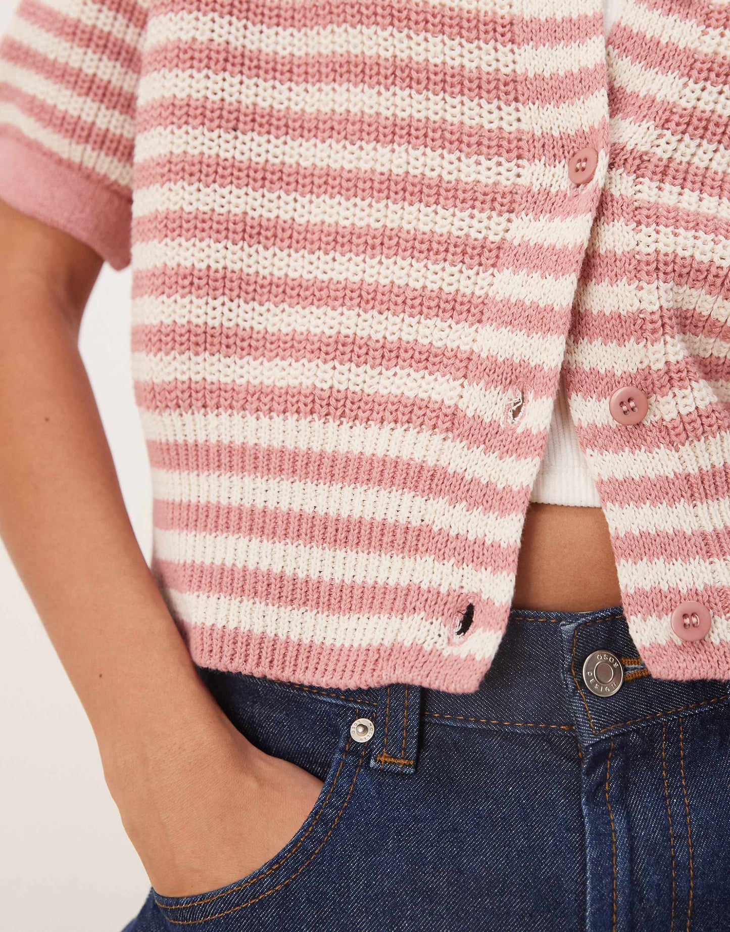 Knitted Cardigan With Raglan Sleeve