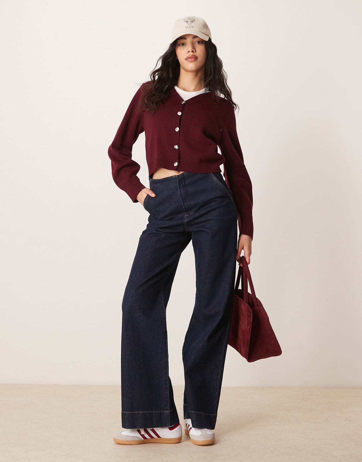 Compact Knit Cardigan With Cocoon Sleeve