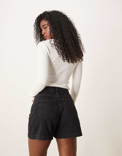 Denim Longline A Line Short