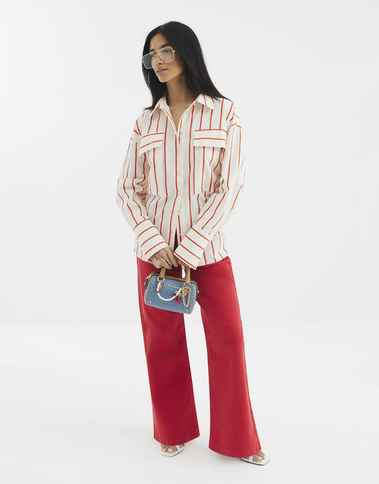 Petite Petite Pocket Front Wide Leg Jeans