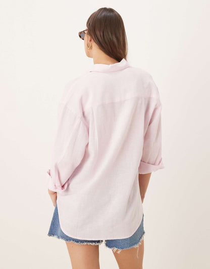 Linen Look Long Sleeve Shirt