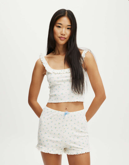 Rib Ruffle Short