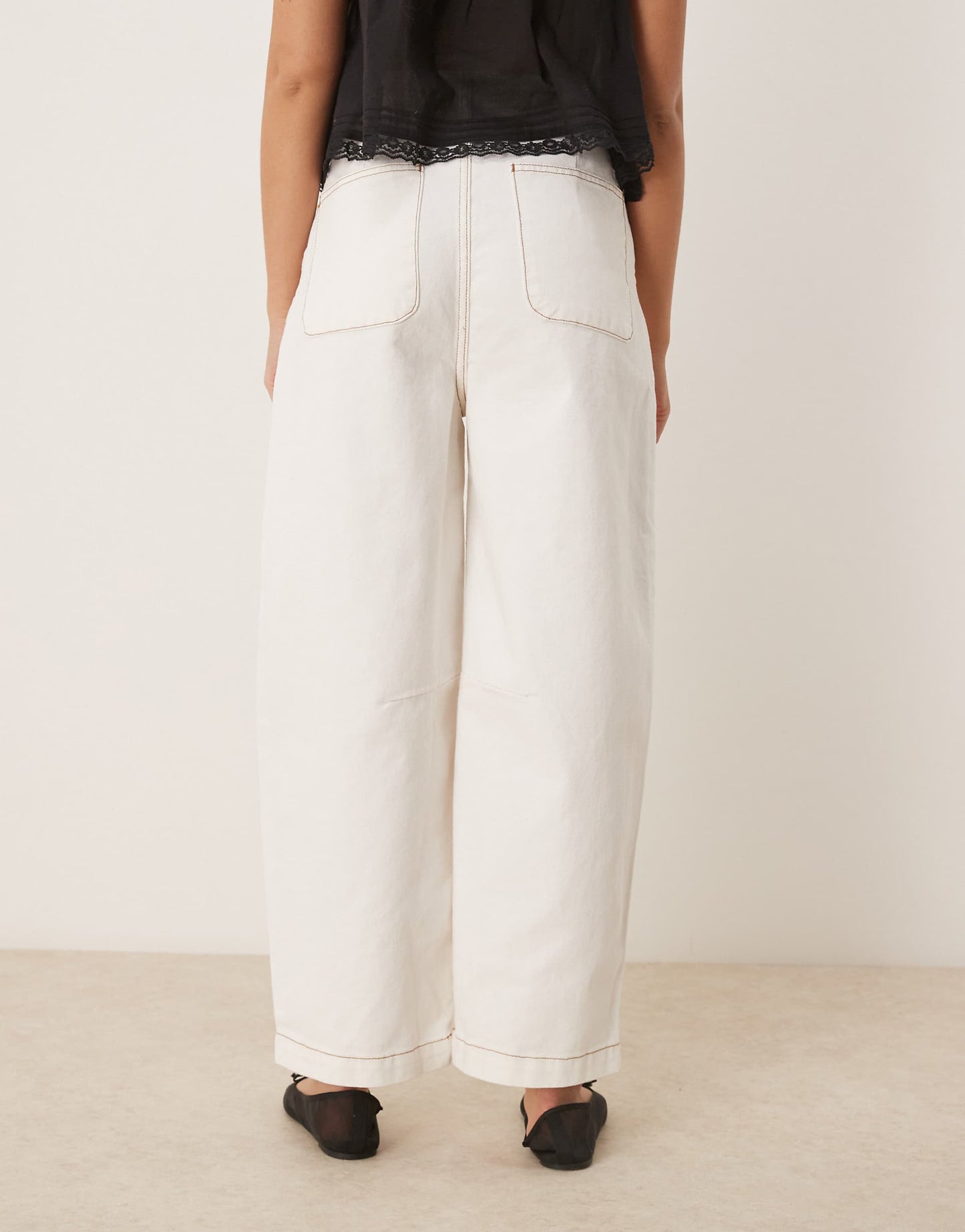 Denim Arch Leg Trousers