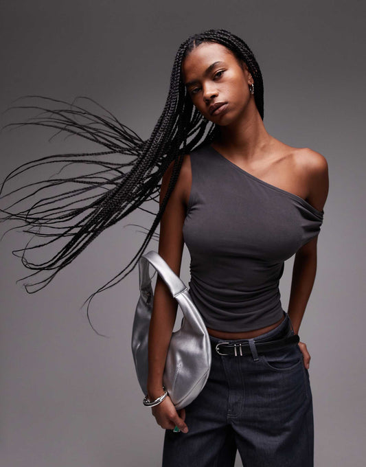 Cupro Ruched Side Top