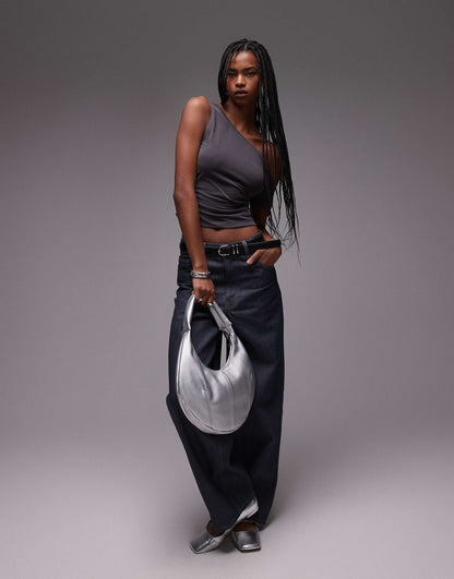 Cupro Ruched Side Top