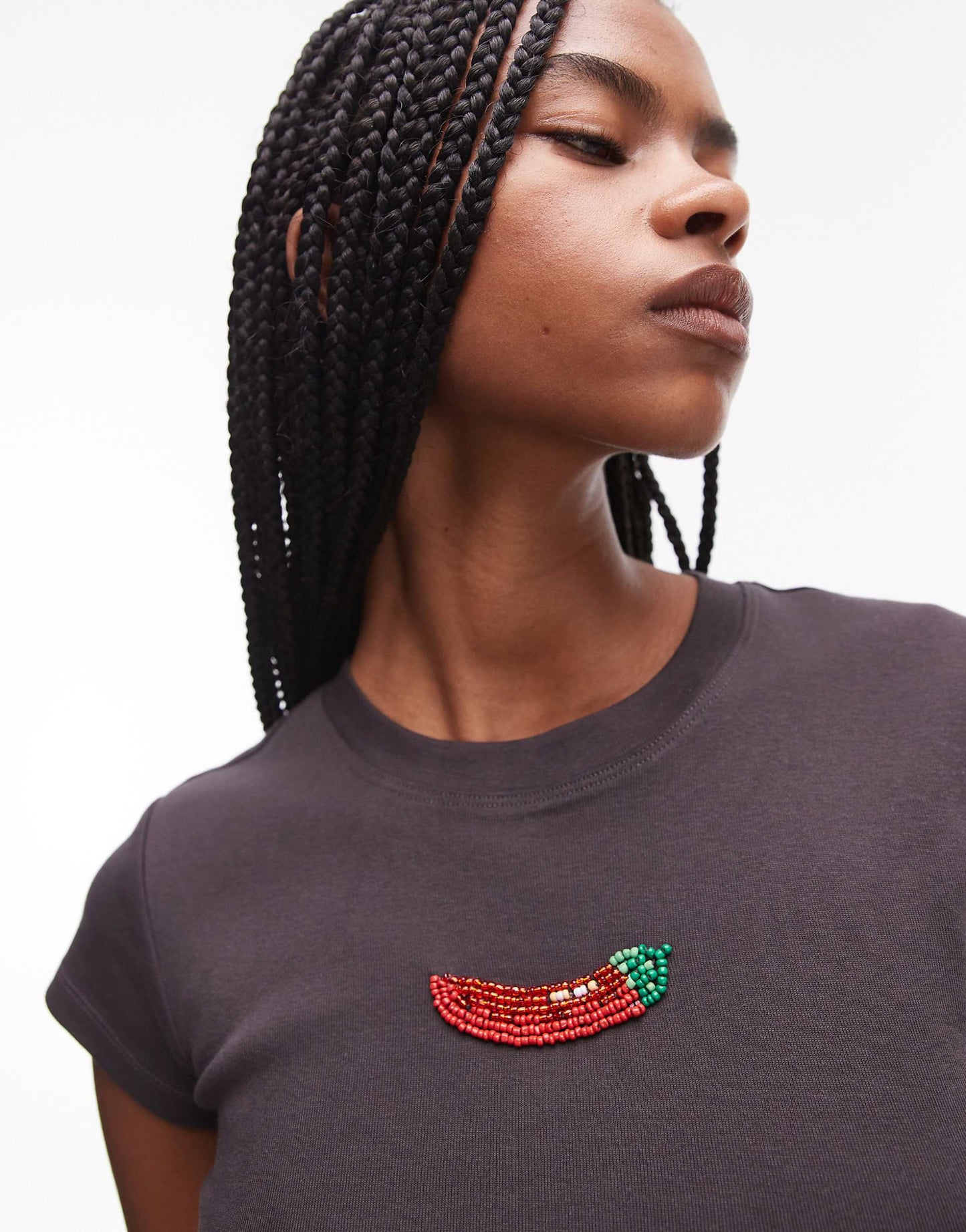 Everyday Tee With Chilli Embroidery