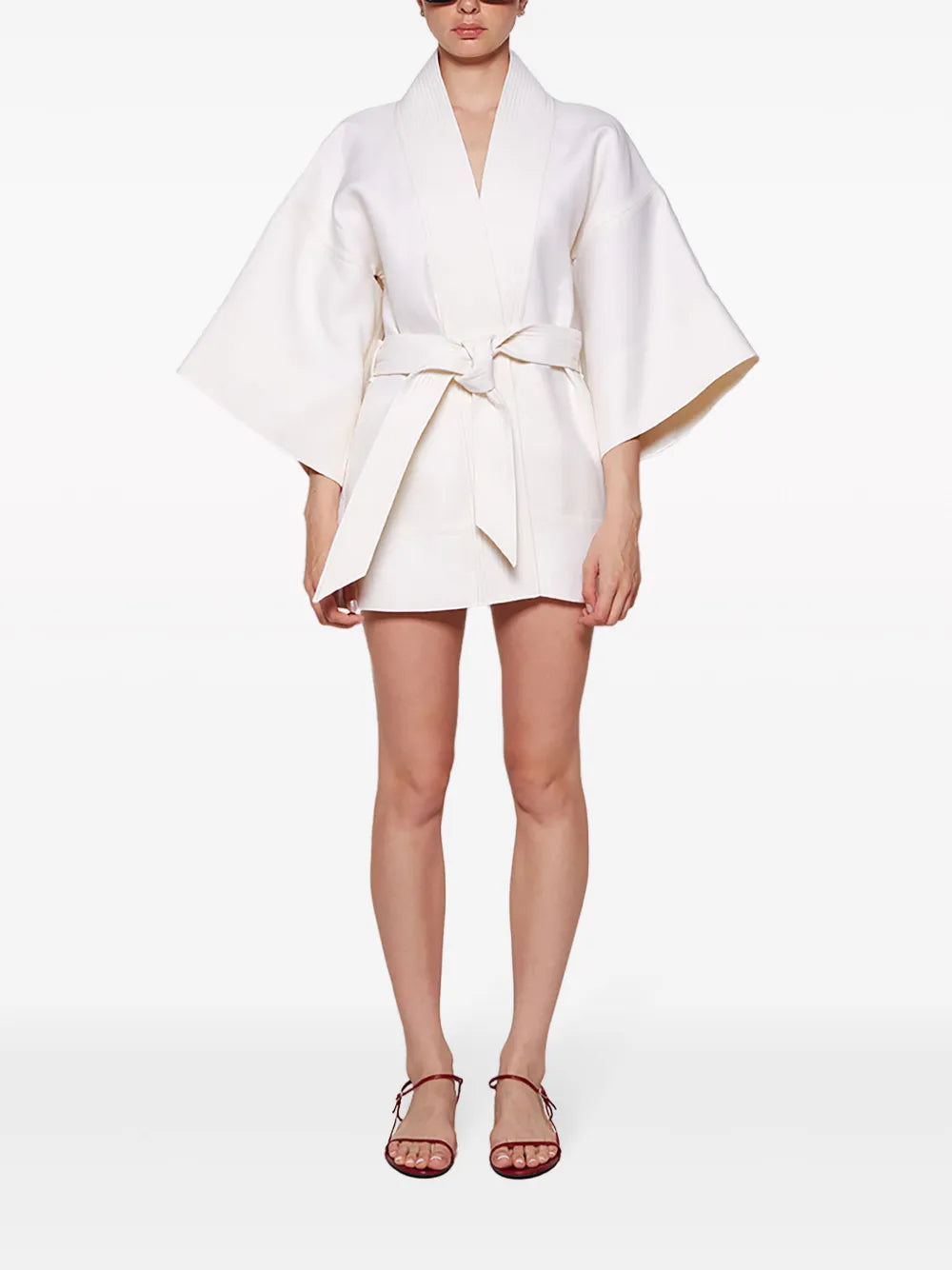 Wrap-Design Short Coat