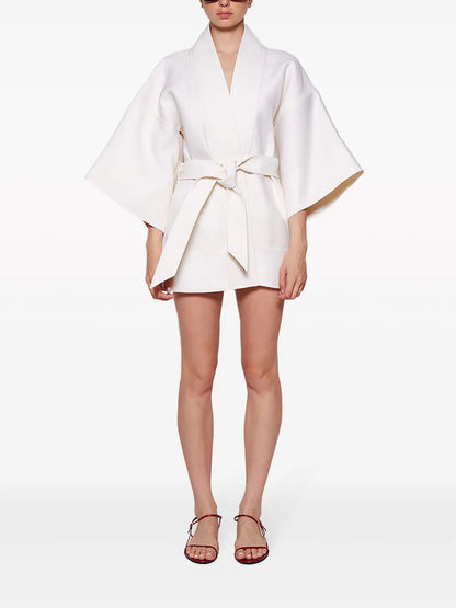Wrap-Design Short Coat
