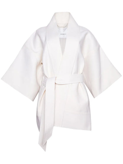Wrap-Design Short Coat
