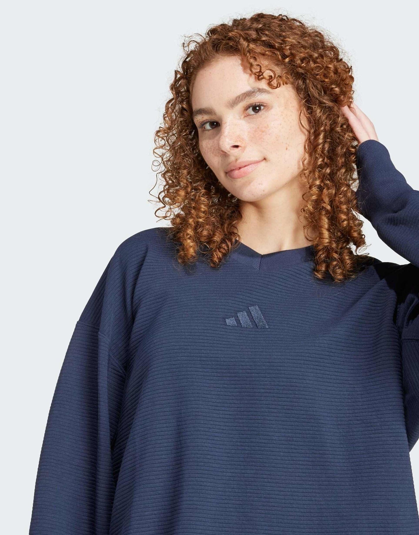 All Szn Ribbed V-Neck Sweatshirt