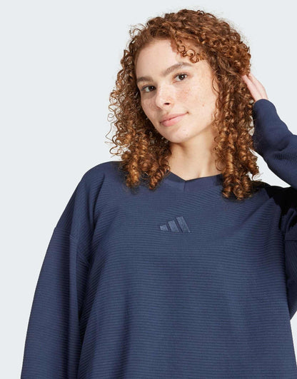 All Szn Ribbed V-Neck Sweatshirt