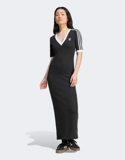 Adicolor 3-Stripes Knit V-Neck Dress