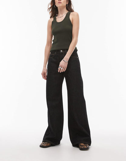 Horizon Mid Rise Wide Leg Jean