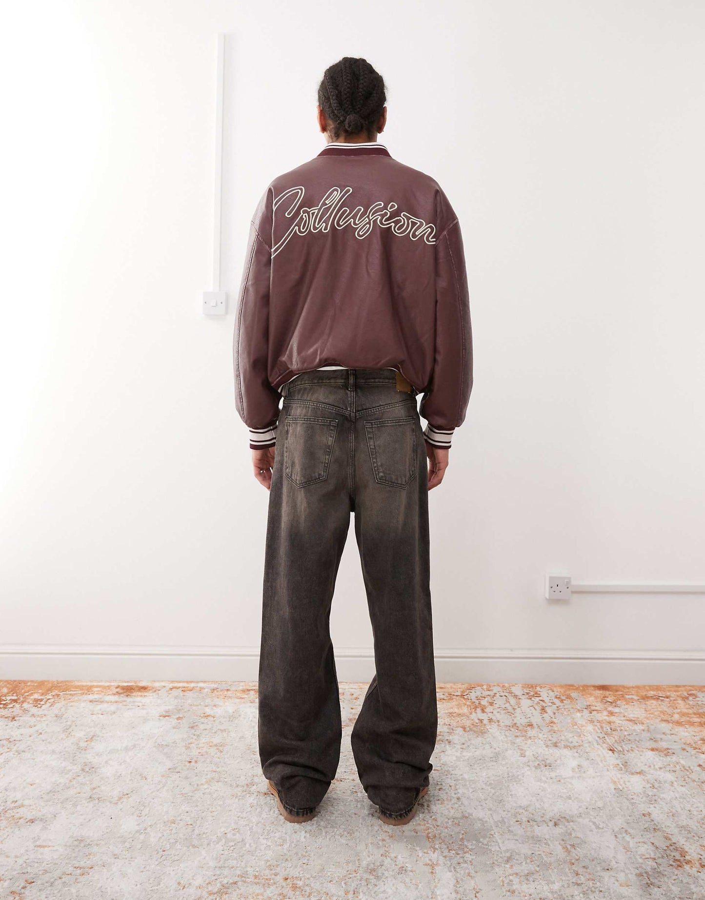 Galaxy Unisex Baggy Fit Jeans With Dirty Rust Wash
