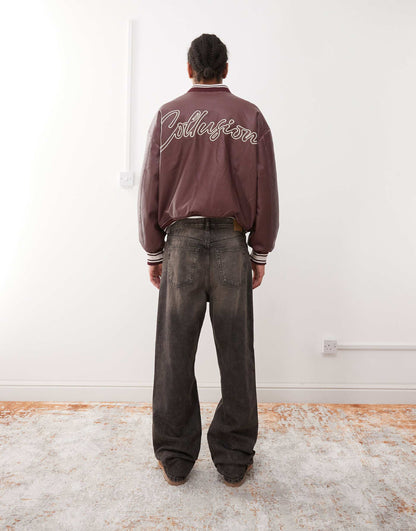Galaxy Unisex Baggy Fit Jeans With Dirty Rust Wash