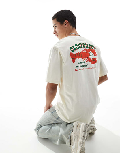 Relaxed Fit T-Shirt With Claw Shack Back Print