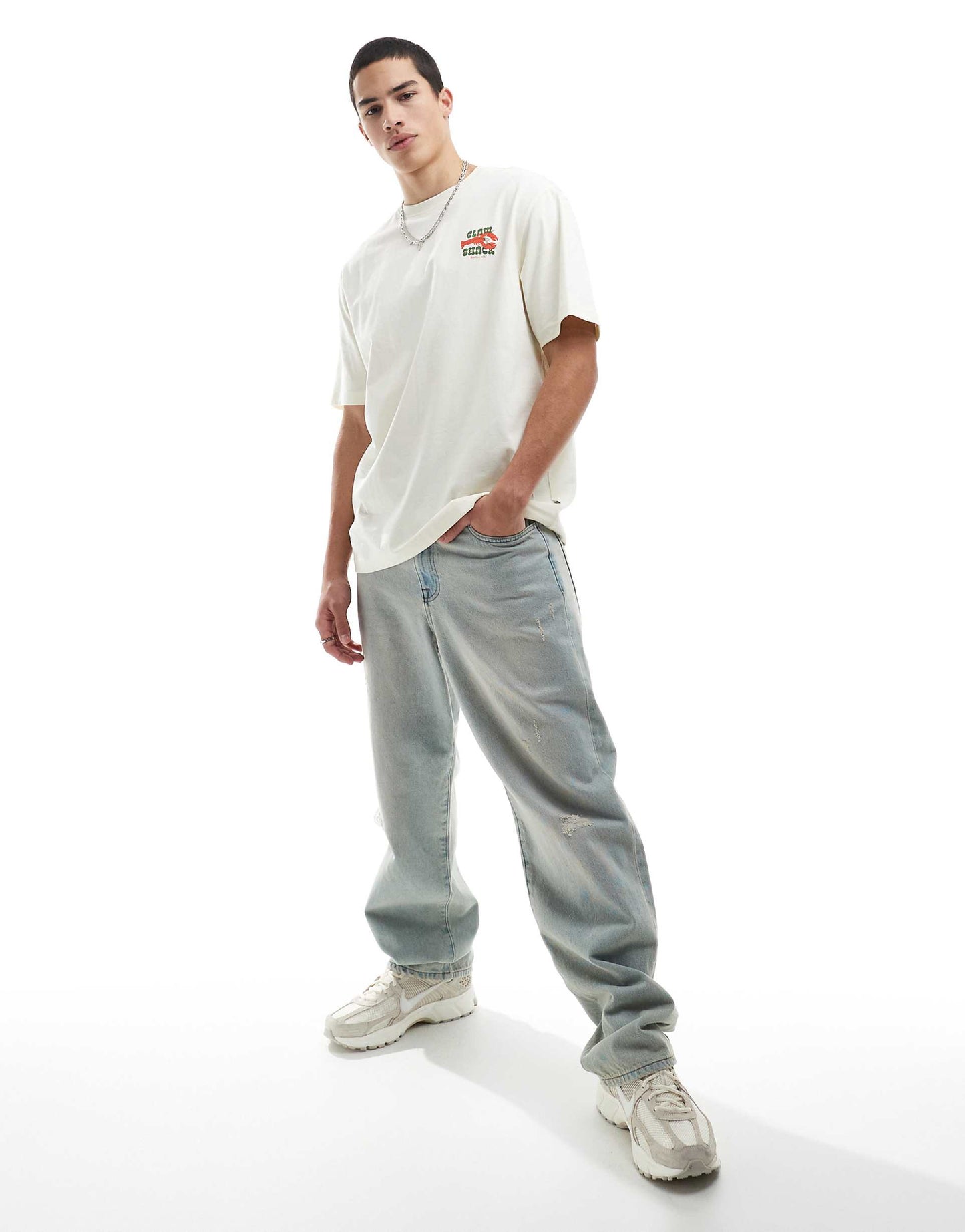 Relaxed Fit T-Shirt With Claw Shack Back Print