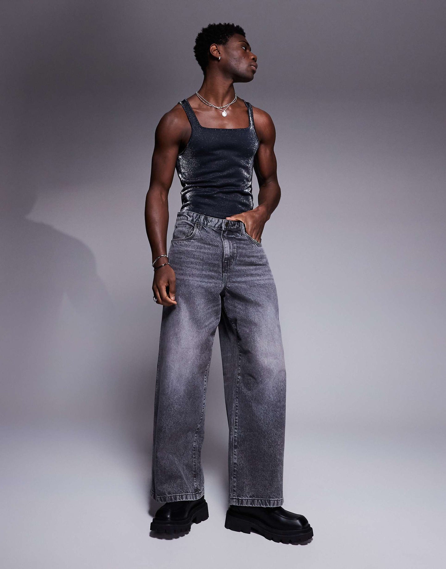 Square Neck Muscle Fit Vest