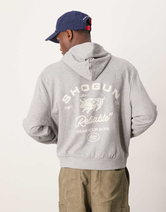Boxy Oversized Hoodie With Americana Style Graphic