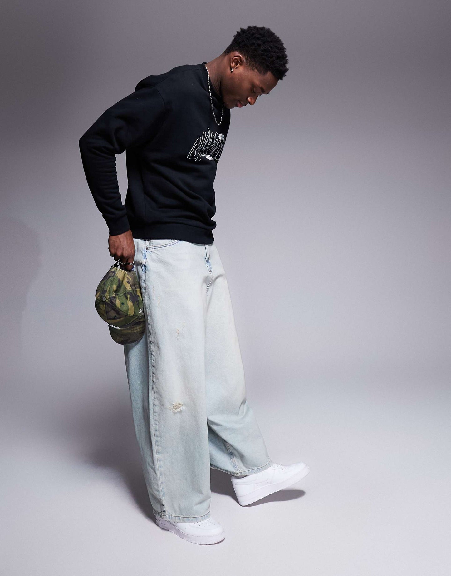 Oversized Crew With City Print