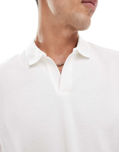 Oversized Split Neck Polo