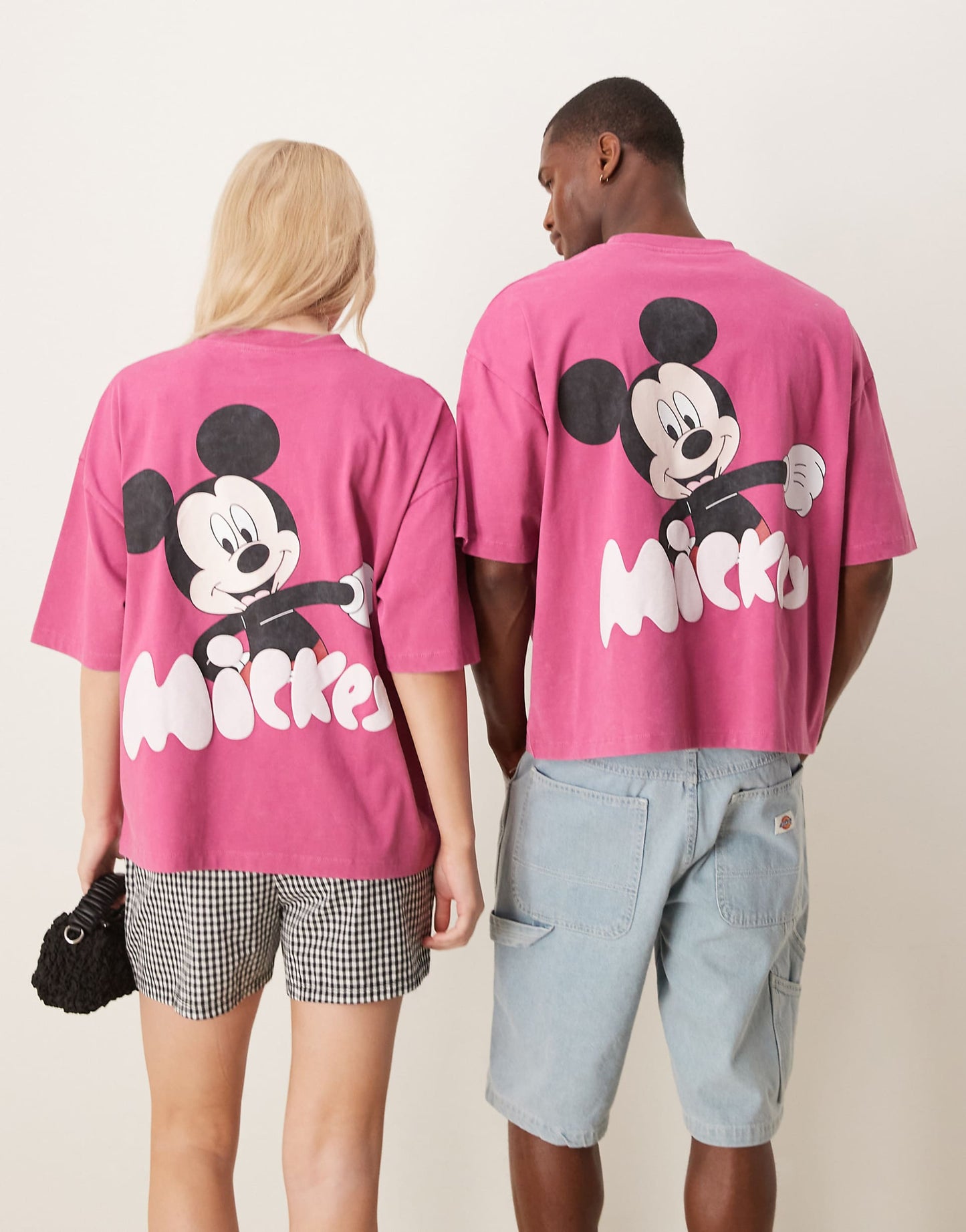 Disney Unisex Boxy Oversized T-Shirt With Mickey Mouse Prints