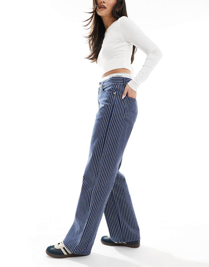 Striped Baggy Jeans