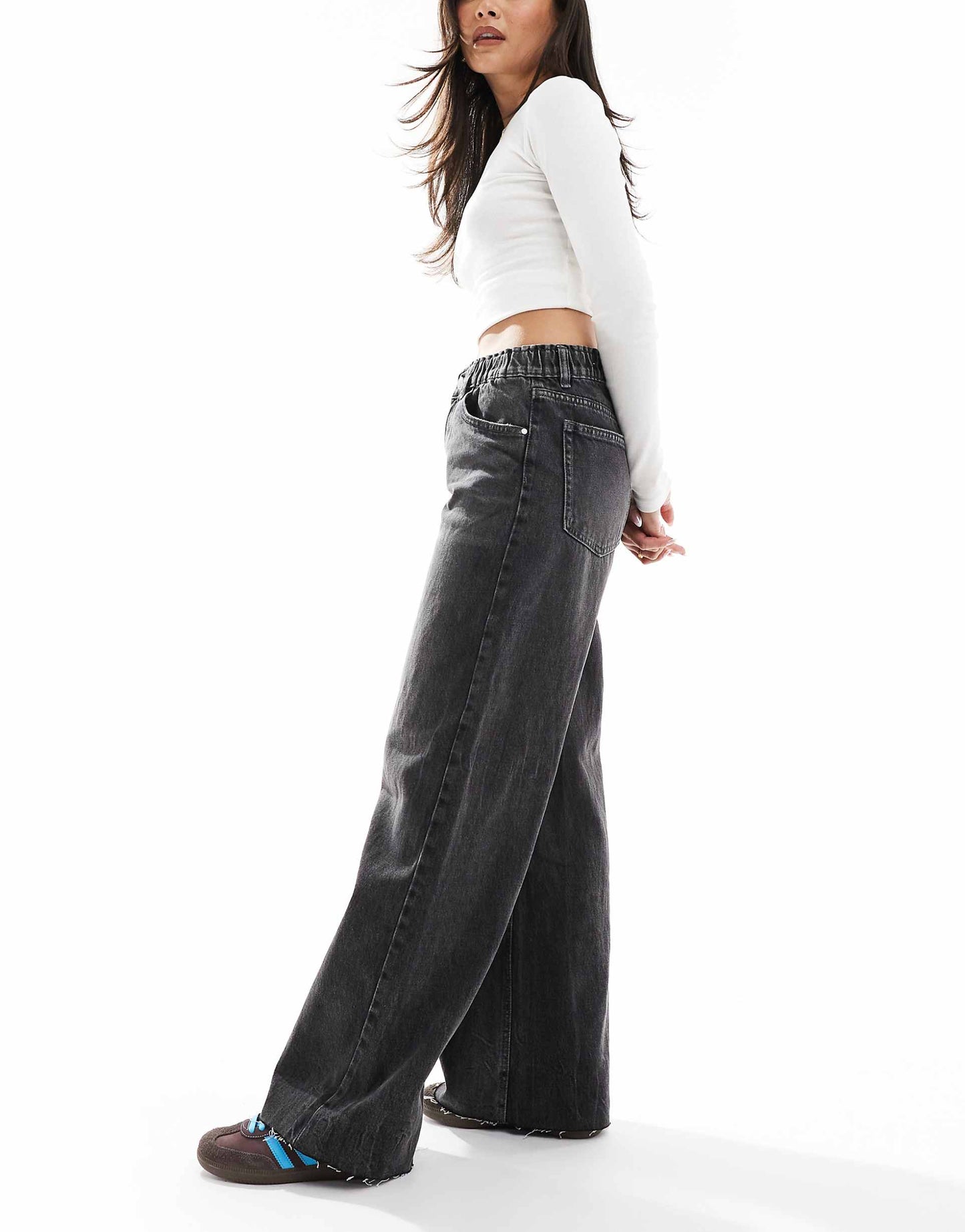 Baggy Wide Leg Jeans With Elasticated Waist