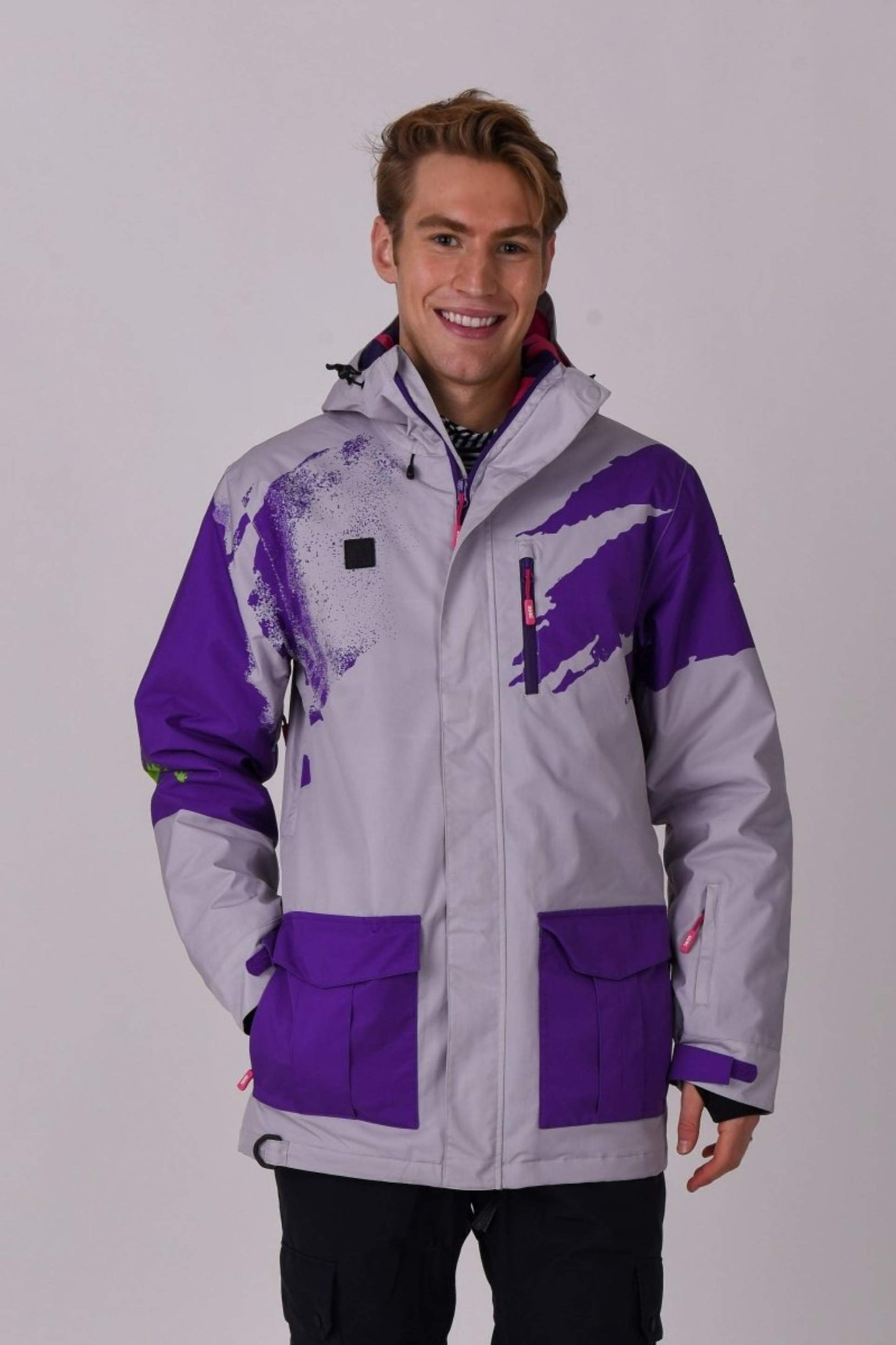 Afterparty Jacket Black & Purple Men'S