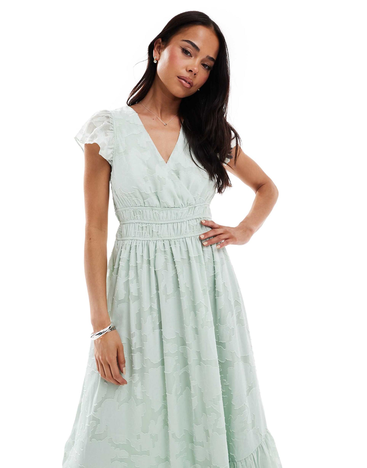 Floral Faux Wrap Maxi Dress