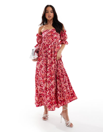 Lovedrobe Abstract Midaxi Dress