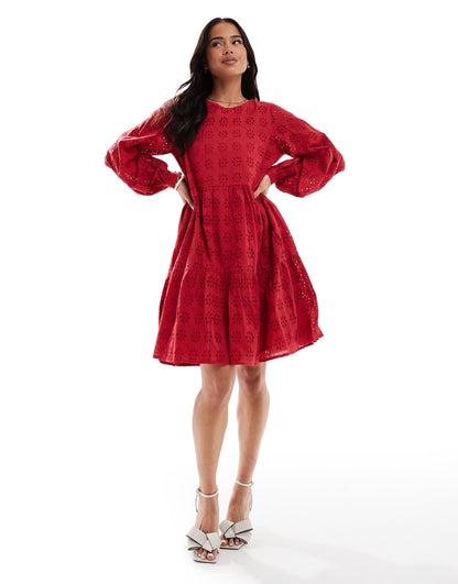 Broderie Smock Dress