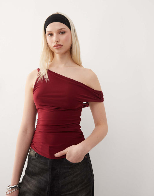 Ruched Off The Shoulder Top