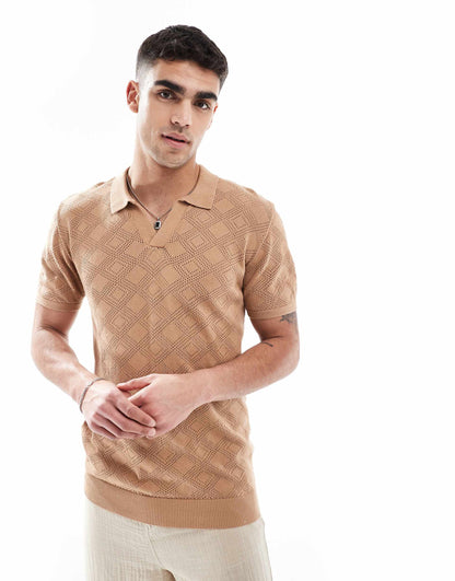 Knitted Polo Shirt