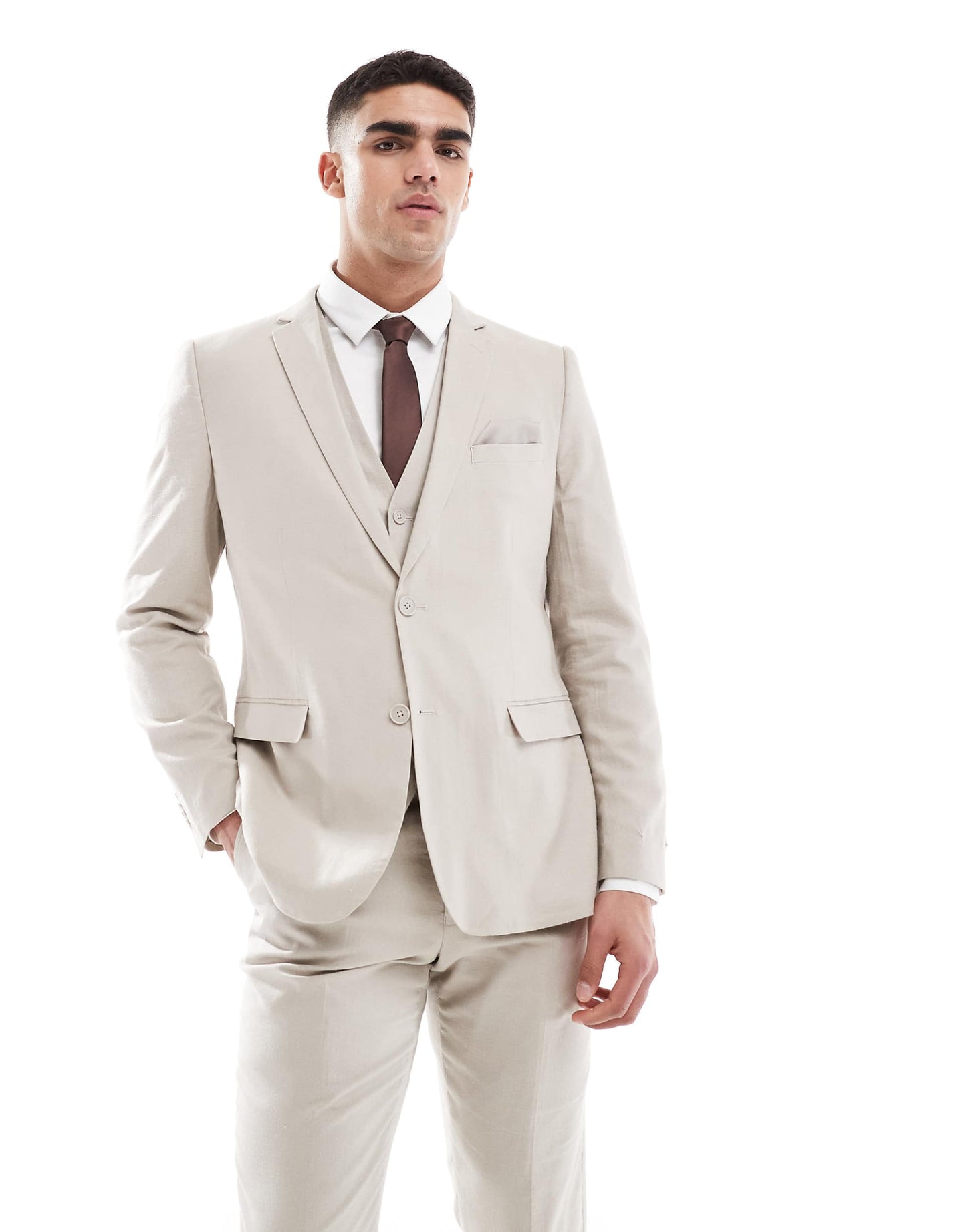 Linen Formal Suit Jacket Co-Ord