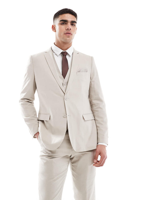 Linen Formal Suit Jacket Co-Ord