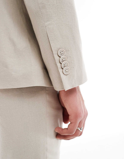 Linen Formal Suit Jacket Co-Ord