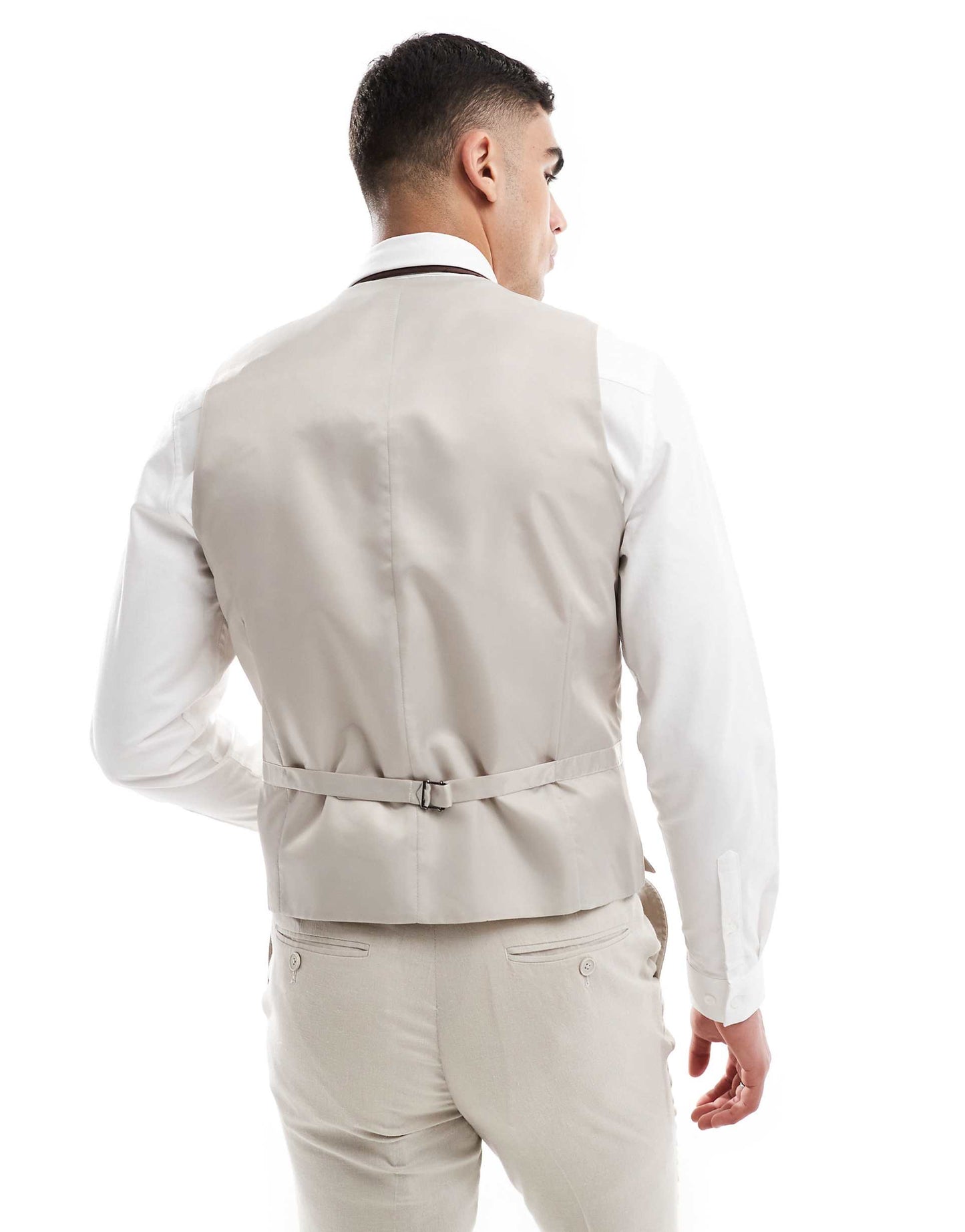 Linen Formal Suit Waistcoat Co-Ord