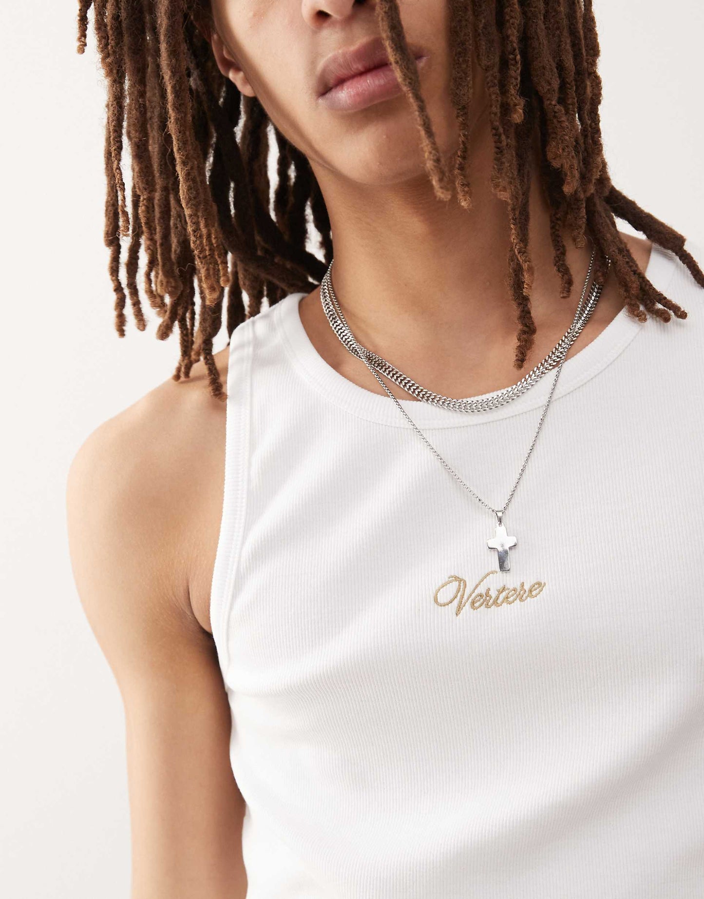 2 Pack Script Logo Ribbed Fitted Vests