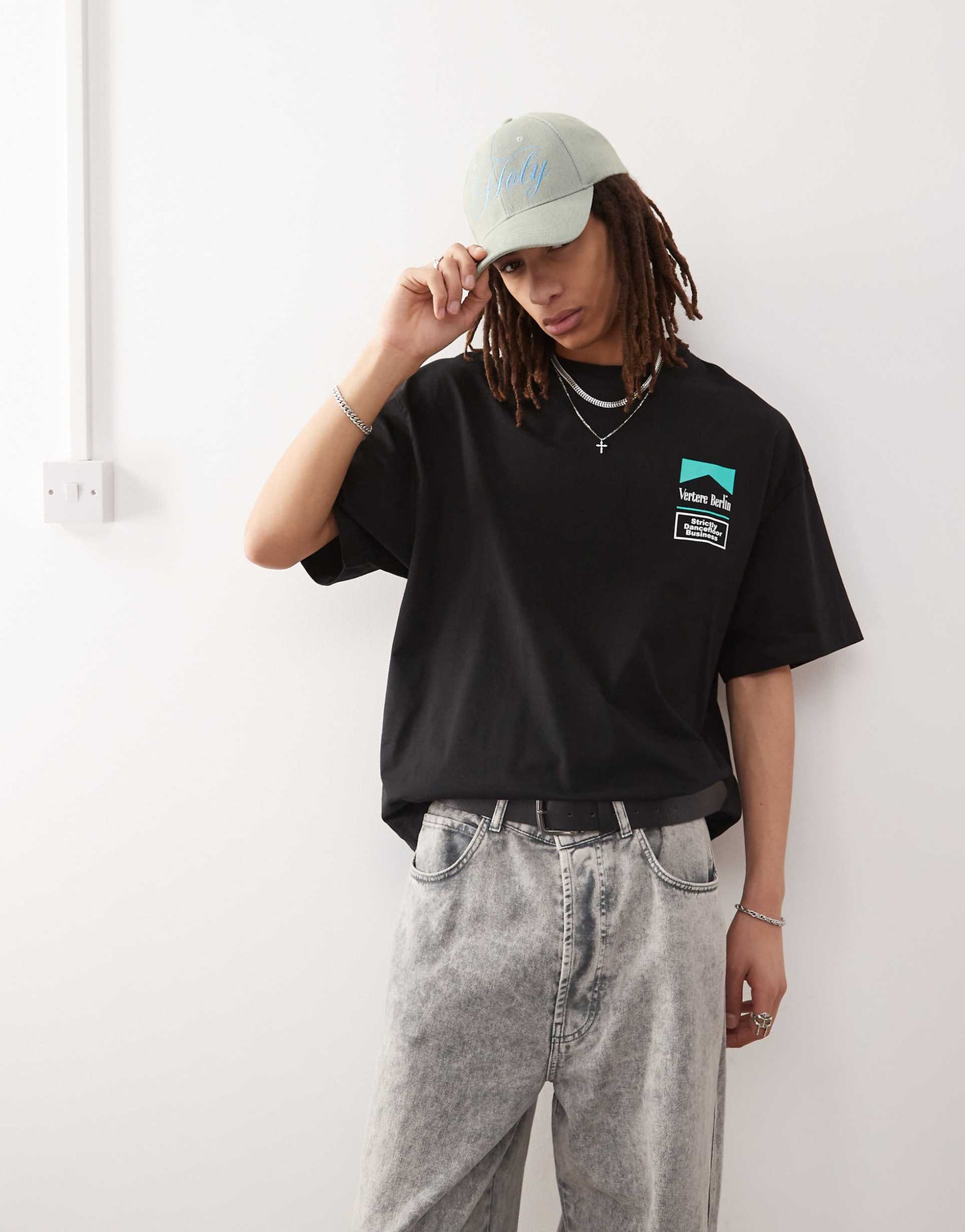 Logo Motif Back Print Oversized T-Shirt