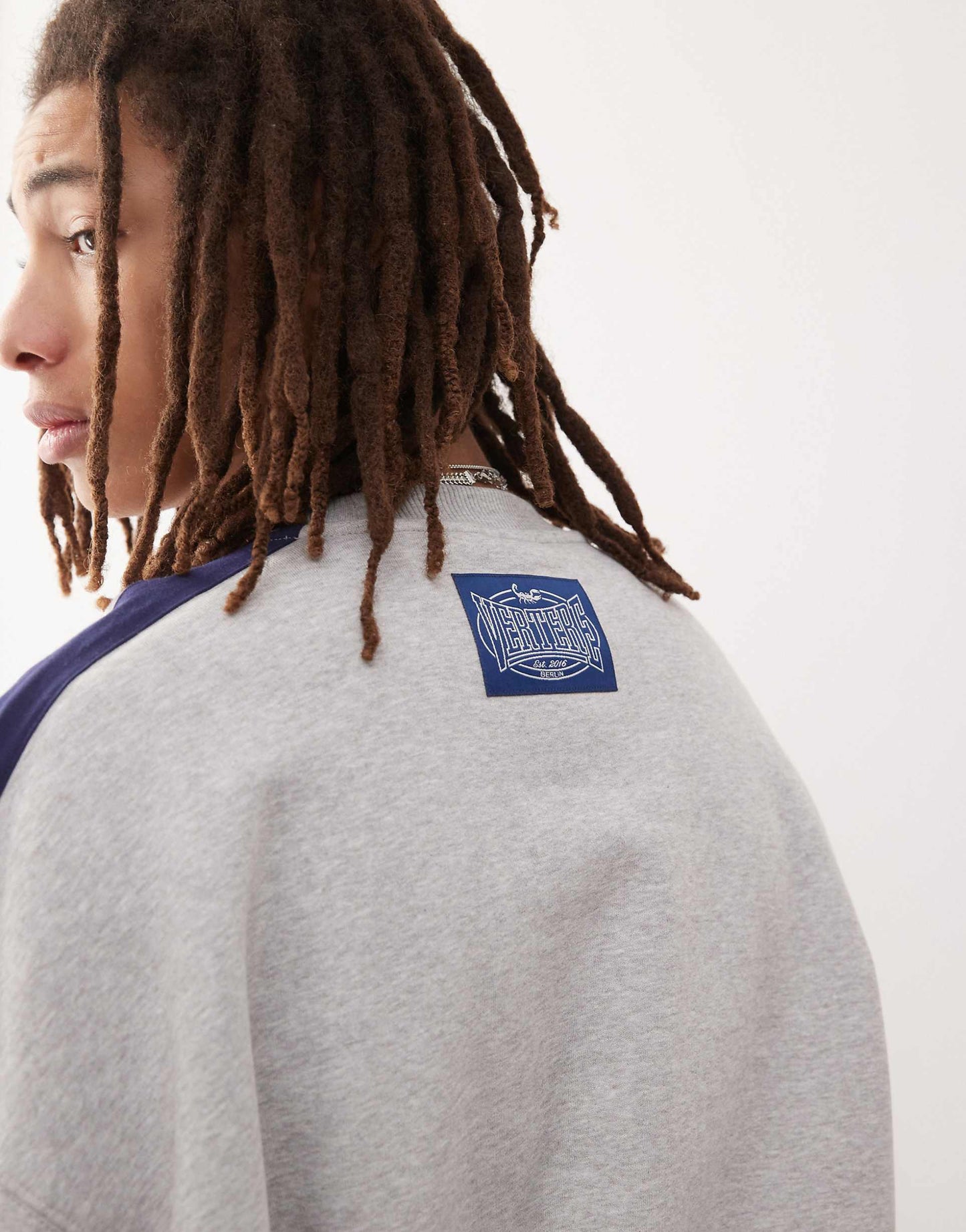 Vintage Logo Oversized Sweatshirt With Side Stripes