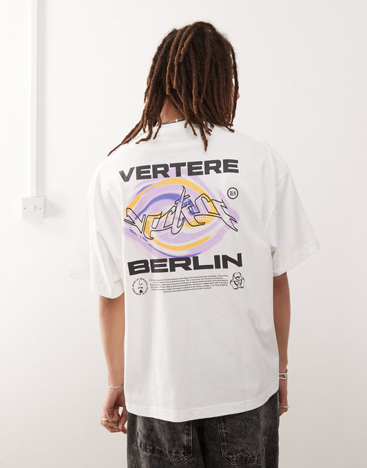 Logo Swirl Back Print Oversized T-Shirt