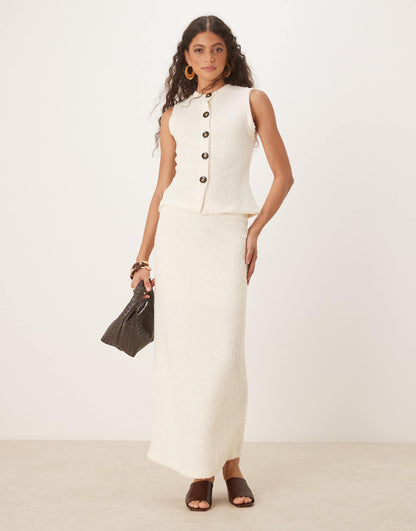 Fluffy Co-Ord Maxi Skirt