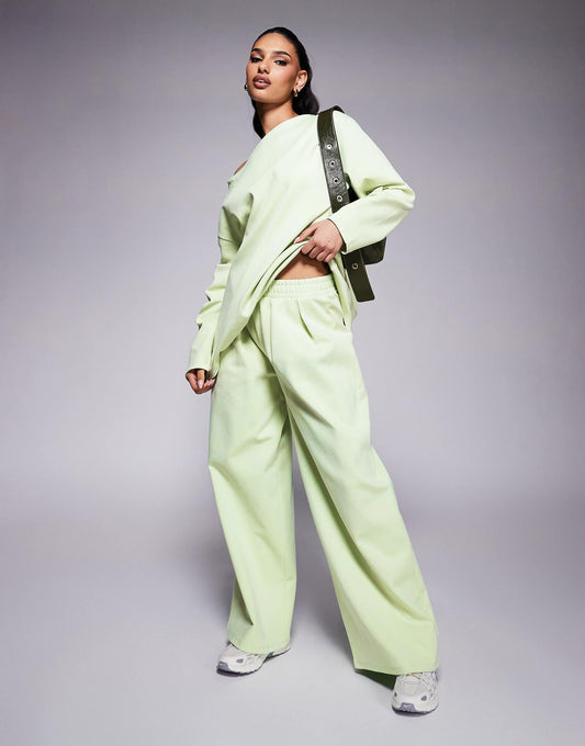 Interlock Co-Ord Super Wide Leg Trouser