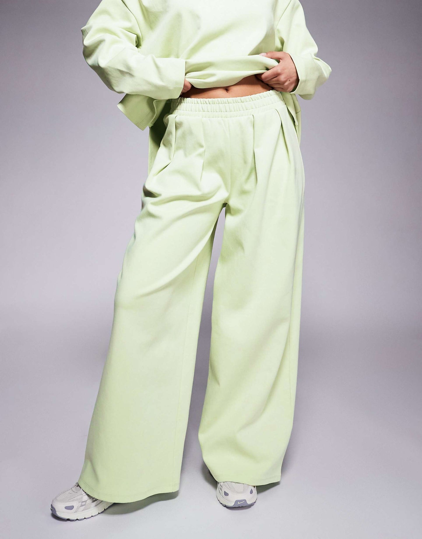 Interlock Co-Ord Super Wide Leg Trouser