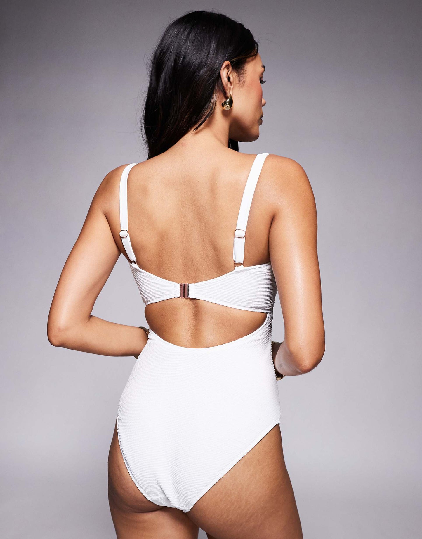 Lingerie Scrunch Balconette Cut Out Swimsuit