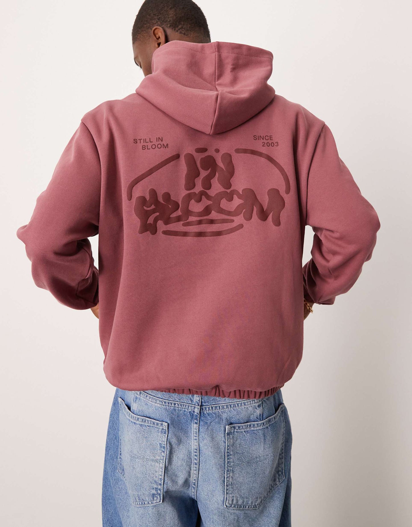 Oversized Hoodie With Bubble Print