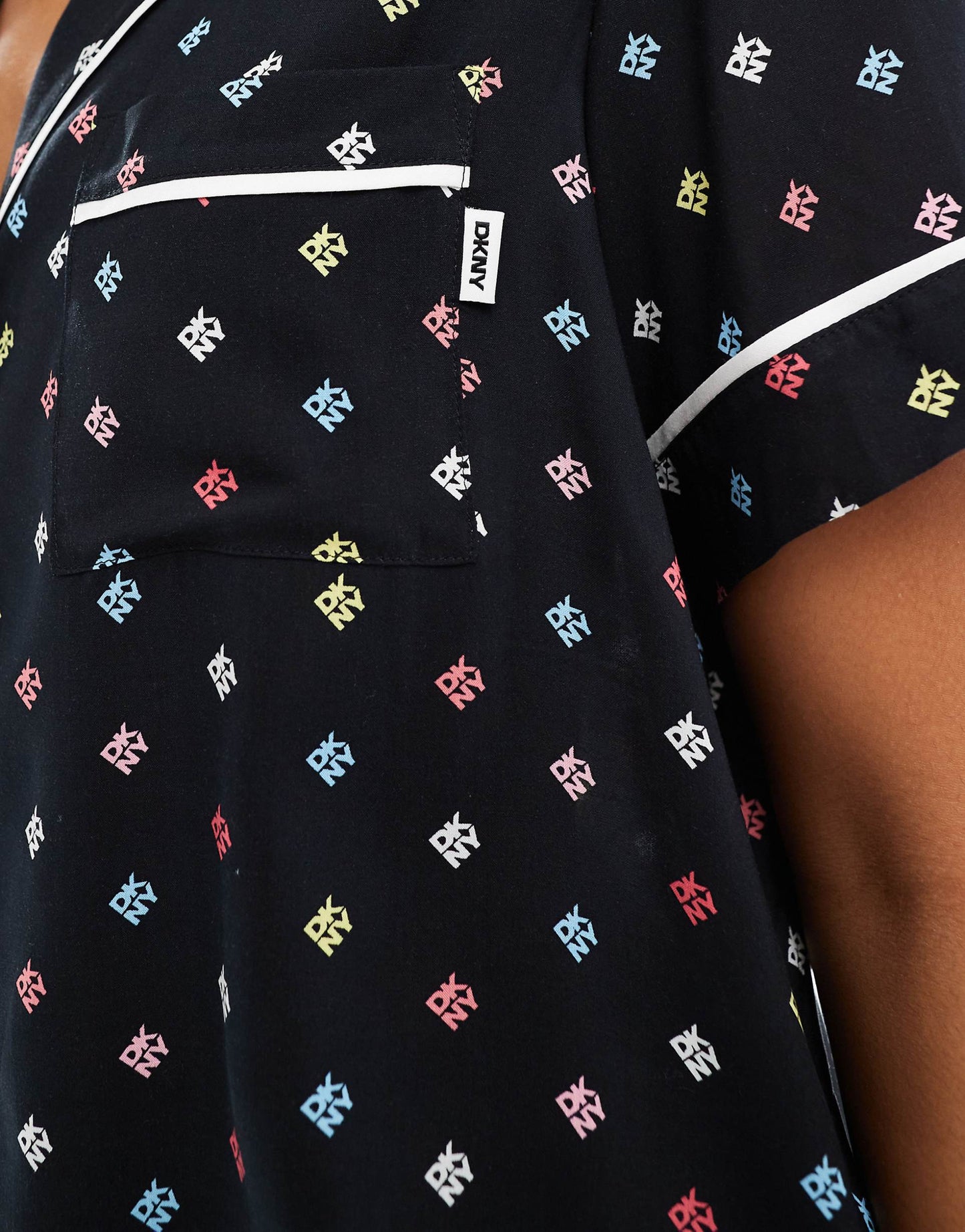 Breezing Through Short Sleeve Notch Top & Boxer Sleep Set