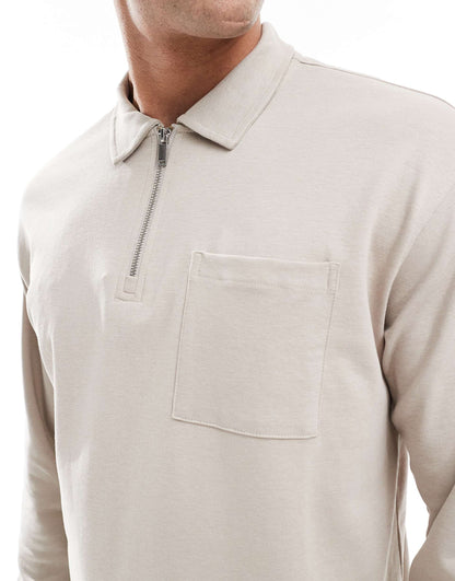 Long Sleeve Zip Polo Co-Ord